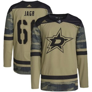 Men's Dallas Stars Jaromir Jagr Adidas Authentic Military Appreciation Practice Jersey - Camo