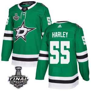 Youth Dallas Stars Thomas Harley Adidas Authentic Home 2020 Stanley Cup Final Bound Jersey - Green