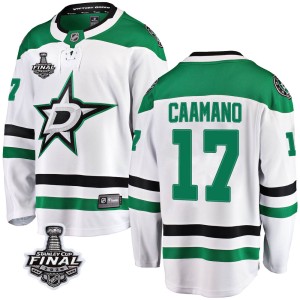 Youth Dallas Stars Nick Caamano Fanatics Branded Breakaway Away 2020 Stanley Cup Final Bound Jersey - White