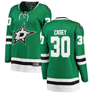 Women's Dallas Stars Jon Casey Fanatics Branded Breakaway Home Jersey - Green