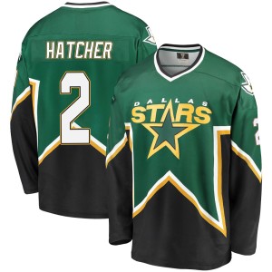 Men's Dallas Stars Derian Hatcher Fanatics Branded Premier Breakaway Kelly /Black Heritage Jersey - Green