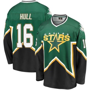 Men's Dallas Stars Brett Hull Fanatics Branded Premier Breakaway Kelly /Black Heritage Jersey - Green