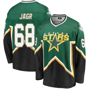Men's Dallas Stars Jaromir Jagr Fanatics Branded Premier Breakaway Kelly /Black Heritage Jersey - Green
