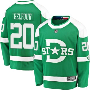 Men's Dallas Stars Ed Belfour Fanatics Branded 2020 Winter Classic Breakaway Jersey - Green