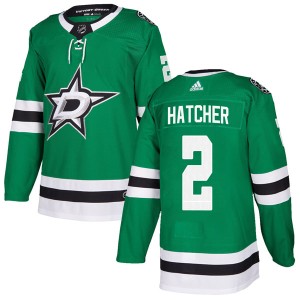Youth Dallas Stars Derian Hatcher Adidas Authentic Home Jersey - Green