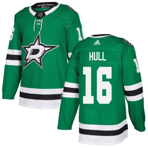 Youth Dallas Stars Brett Hull Adidas Authentic Home Jersey - Green