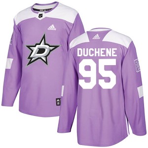 Men's Dallas Stars Matt Duchene Adidas Authentic Fights Cancer Practice Jersey - Purple
