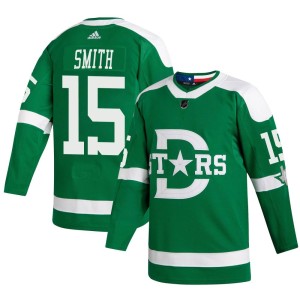 Men's Dallas Stars Craig Smith Adidas Authentic 2020 Winter Classic Player Jersey - Green