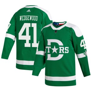 Men's Dallas Stars Scott Wedgewood Adidas Authentic 2020 Winter Classic Player Jersey - Green
