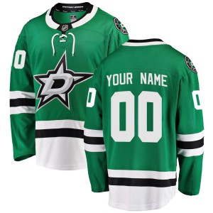 Men's Dallas Stars Custom Fanatics Branded Breakaway Home Jersey - Green