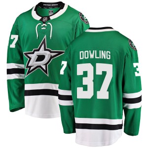 Men's Dallas Stars Justin Dowling Fanatics Branded Breakaway Home Jersey - Green