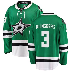 Men's Dallas Stars John Klingberg Fanatics Branded Breakaway Home Jersey - Green