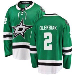 Men's Dallas Stars Jamie Oleksiak Fanatics Branded Breakaway Home Jersey - Green