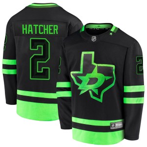 Youth Dallas Stars Derian Hatcher Fanatics Branded Premier Breakaway 2020/21 Alternate Jersey - Black