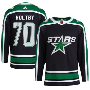 Youth Dallas Stars Braden Holtby Adidas Authentic Reverse Retro 2.0 Jersey - Black