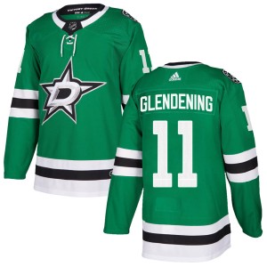Men's Dallas Stars Luke Glendening Adidas Authentic Home Jersey - Green