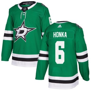 Men's Dallas Stars Julius Honka Adidas Authentic Home Jersey - Green