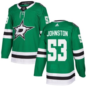 Men's Dallas Stars Wyatt Johnston Adidas Authentic Home Jersey - Green