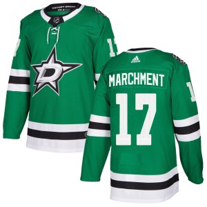 Men's Dallas Stars Mason Marchment Adidas Authentic Home Jersey - Green