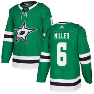 Men's Dallas Stars Colin Miller Adidas Authentic Home Jersey - Green