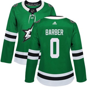 Women's Dallas Stars Riley Barber Adidas Authentic Home Jersey - Green