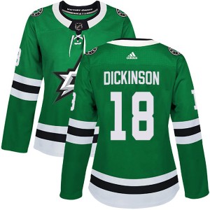 Women's Dallas Stars Jason Dickinson Adidas Authentic Home Jersey - Green