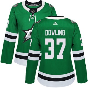Women's Dallas Stars Justin Dowling Adidas Authentic Home Jersey - Green