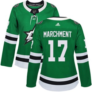 Women's Dallas Stars Mason Marchment Adidas Authentic Home Jersey - Green