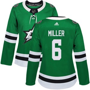 Women's Dallas Stars Colin Miller Adidas Authentic Home Jersey - Green