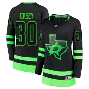 Women's Dallas Stars Jon Casey Fanatics Branded Premier Breakaway 2020/21 Alternate Jersey - Black