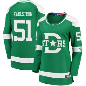 Women's Dallas Stars Fredrik Karlstrom Fanatics Branded 2020 Winter Classic Breakaway Player Jersey - Green