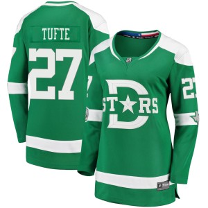 Women's Dallas Stars Riley Tufte Fanatics Branded 2020 Winter Classic Breakaway Player Jersey - Green