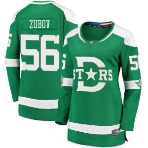 Women's Dallas Stars Sergei Zubov Fanatics Branded 2020 Winter Classic Breakaway Jersey - Green