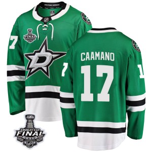 Youth Dallas Stars Nick Caamano Fanatics Branded Breakaway Home 2020 Stanley Cup Final Bound Jersey - Green
