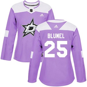 Women's Dallas Stars Matej Blumel Adidas Authentic Fights Cancer Practice Jersey - Purple