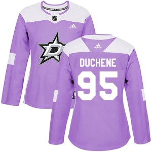 Women's Dallas Stars Matt Duchene Adidas Authentic Fights Cancer Practice Jersey - Purple