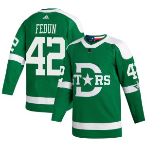 Youth Dallas Stars Taylor Fedun Adidas Authentic 2020 Winter Classic Jersey - Green