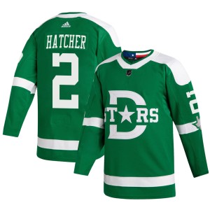 Youth Dallas Stars Derian Hatcher Adidas Authentic 2020 Winter Classic Jersey - Green