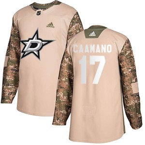 Youth Dallas Stars Nick Caamano Adidas Authentic Veterans Day Practice Jersey - Camo