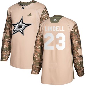 Youth Dallas Stars Esa Lindell Adidas Authentic Veterans Day Practice Jersey - Camo