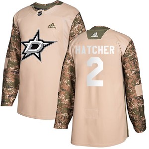 Men's Dallas Stars Derian Hatcher Adidas Authentic Veterans Day Practice Jersey - Camo