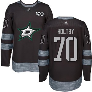 Youth Dallas Stars Braden Holtby Authentic 1917-2017 100th Anniversary Jersey - Black