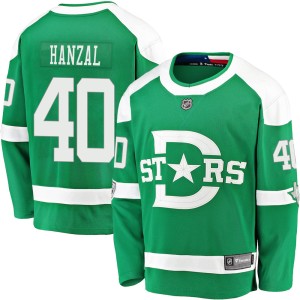 Youth Dallas Stars Martin Hanzal Fanatics Branded 2020 Winter Classic Breakaway Jersey - Green