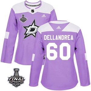 Women's Dallas Stars Ty Dellandrea Adidas Authentic Fights Cancer Practice 2020 Stanley Cup Final Bound Jersey - Purple