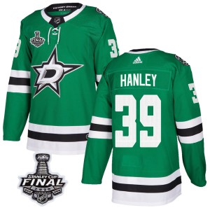 Men's Dallas Stars Joel Hanley Adidas Authentic Home 2020 Stanley Cup Final Bound Jersey - Green