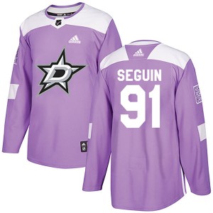 Youth Dallas Stars Tyler Seguin Adidas Authentic Fights Cancer Practice Jersey - Purple