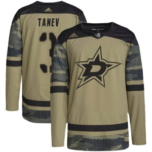 Youth Dallas Stars Chris Tanev Adidas Authentic Military Appreciation Practice Jersey - Camo