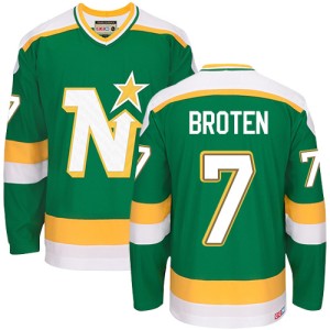 Men's Dallas Stars Neal Broten CCM Authentic Throwback Jersey - Green