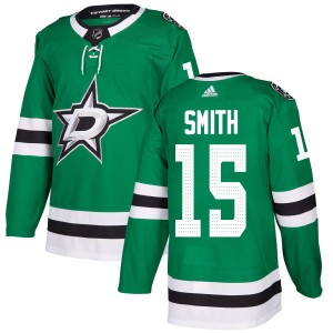 Men's Dallas Stars Bobby Smith Adidas Authentic Kelly Jersey - Green