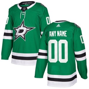 Youth Dallas Stars Custom Adidas Authentic ized Home Jersey - Green
